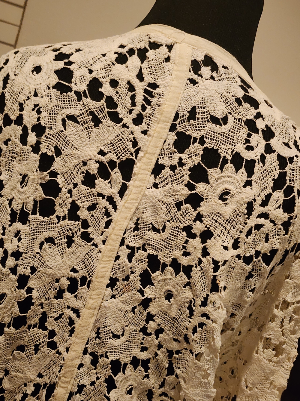 Free People Ivory Crochet Lace Open-Front Duster - Picture 7 of 10
